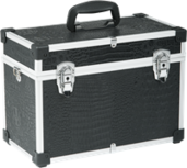 zwarte croco grime koffer