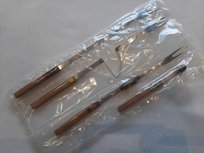 set van 4 fondue vork